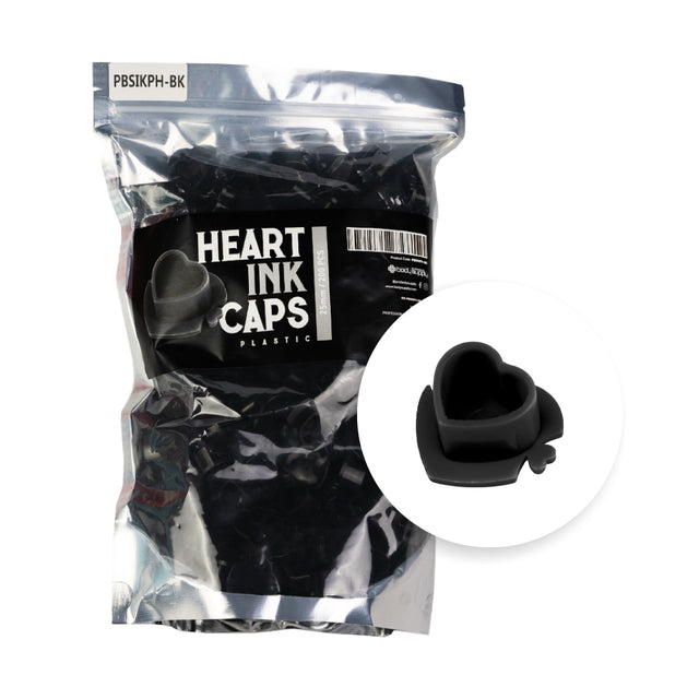 BodySupply Plastic Heart Ink caps 200pcs