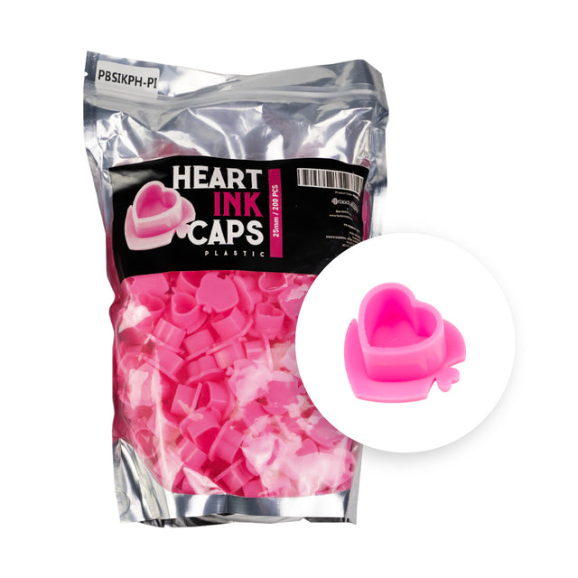 BodySupply Plastic Heart Ink caps 200pcs