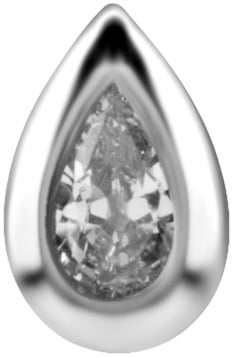 SS 316 int ATTACHMENT 1,2mm CUBIC ZIRCONIA mod. 32 - WH (6mm)