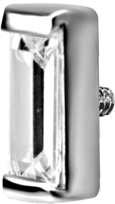 SS 316 int ATTACHMENT 1,2mm CUBIC ZIRCONIA mod. 37 - WH (5mm)
