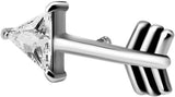 SS 316 int ATTACHMENT 1,2mm CUBIC ZIRCONIA mod. 41 - WH (12mm)