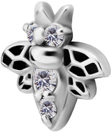 SS 316 int ATTACHMENT 1,2mm CUBIC ZIRCONIA mod. 52 - WH (7mm)