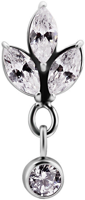 SS 316 int ATTACHMENT 1,2mm CUBIC ZIRCONIA mod. 59L - WH (6mm) 