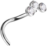TT PREMIUM JEWEL NOSE STUDS, 0,8mm mod. 03 -WH