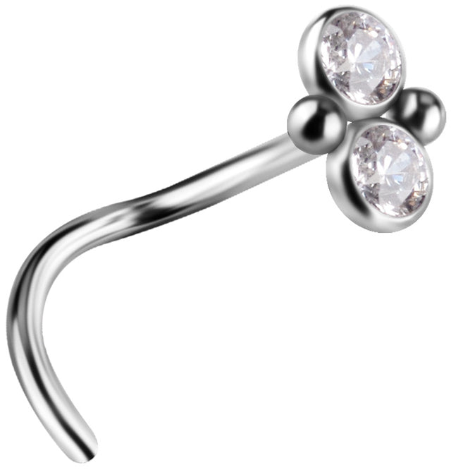 TT PREMIUM JEWEL NOSE STUDS, 0,8mm mod. 14 -WH