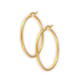 GD 316 ROUND HOOP EARRINGS (PAIR) 0,8mm