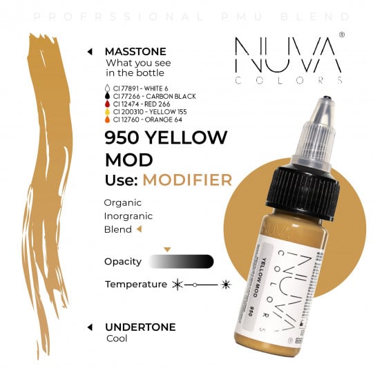 Nuva Colors PMU 15ml MODIFIER - 950 Yellow Mod