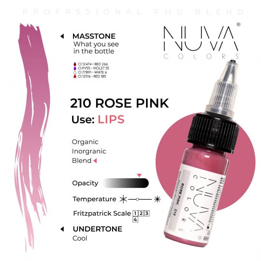 Nuva Colors PMU 15ml - 210 Rose Pink