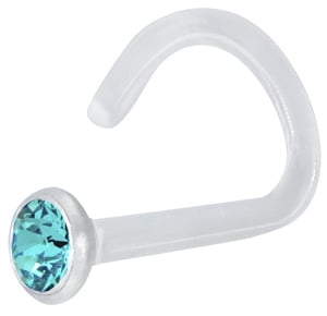 BIOPLAST JEWEL NOSE STUD 0,8mm