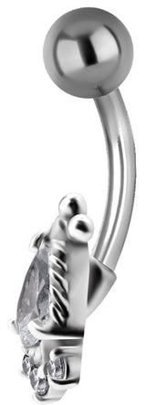 SS 316 JEWEL BANANA 1,6x10mm TRIBAL BELLY - model 23 WH