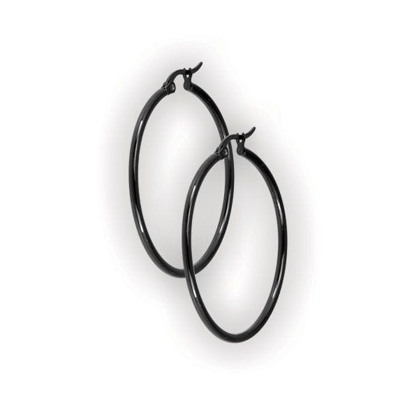 BK 316 ROUND HOOP EARRINGS (PAIR) 0,8mm 