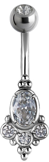 SS 316 DOUBLE JEWEL TRIBAL BANANA 1,6x10mm CR