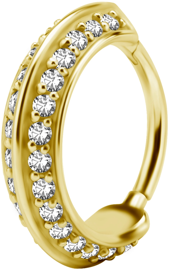 GD 316 HINGED RING SET W. ZIRCONIA 1,2x12mm WH